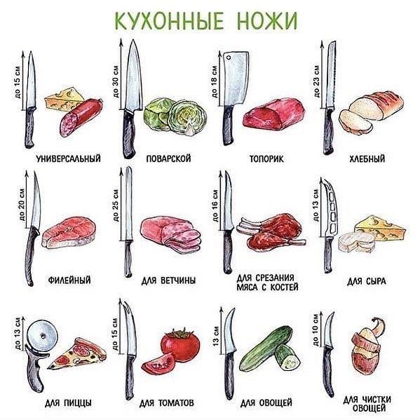 Шпаргалка  - выбираем правильный нож