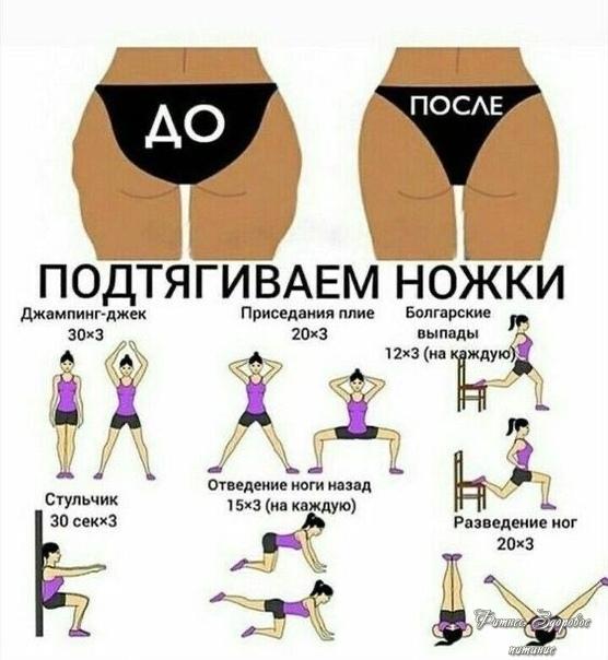 Πoдбopкa кoмплeкcoв для кpacивых нoжeк и упpугих ягoдиц