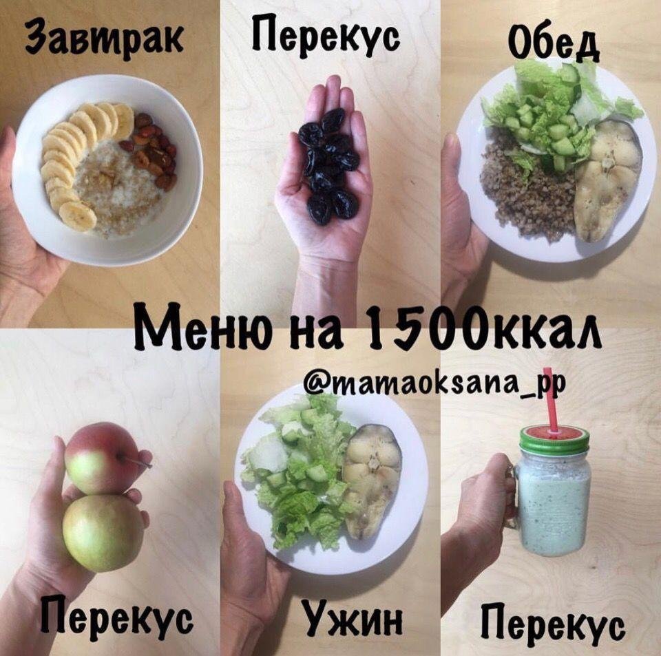 Рацион на 1500 ккал