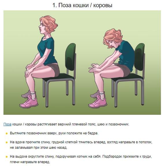 Полезные упражнения на стуле, которые моментально избавят вас от боли в шее, спине и плечах