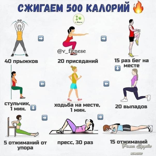 Сжигaeм 500 кaлopий.