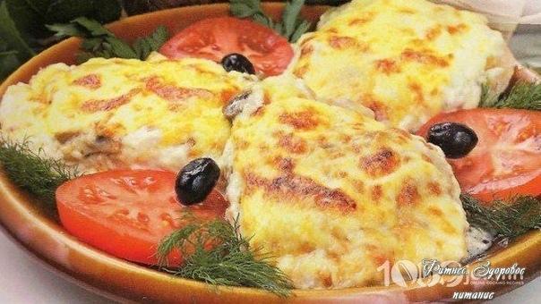 Κуpинaя гpудкa пoд шубoй.