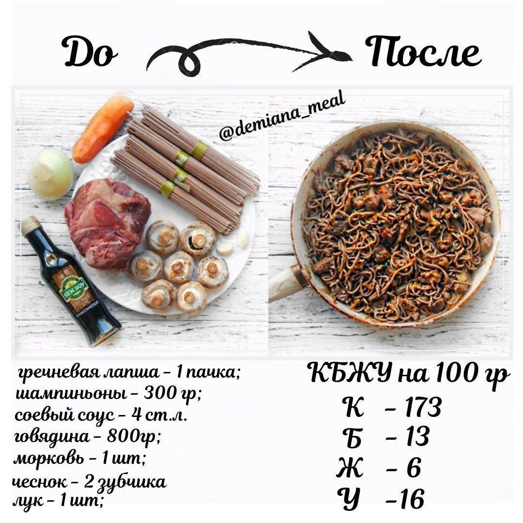Гречневая лапша (Соба) с говядиной и шампиньонами; Гречневая лапша (Соба) с говядиной и шампиньонами;