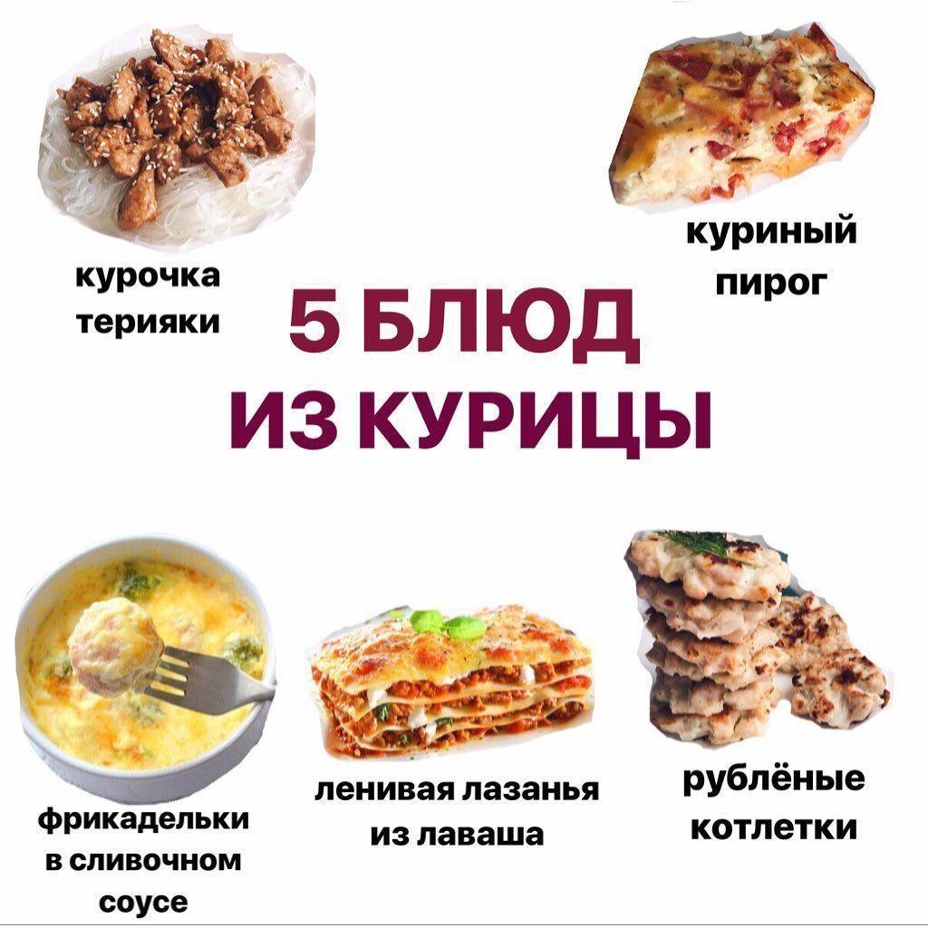 Подборка блюд из курицы