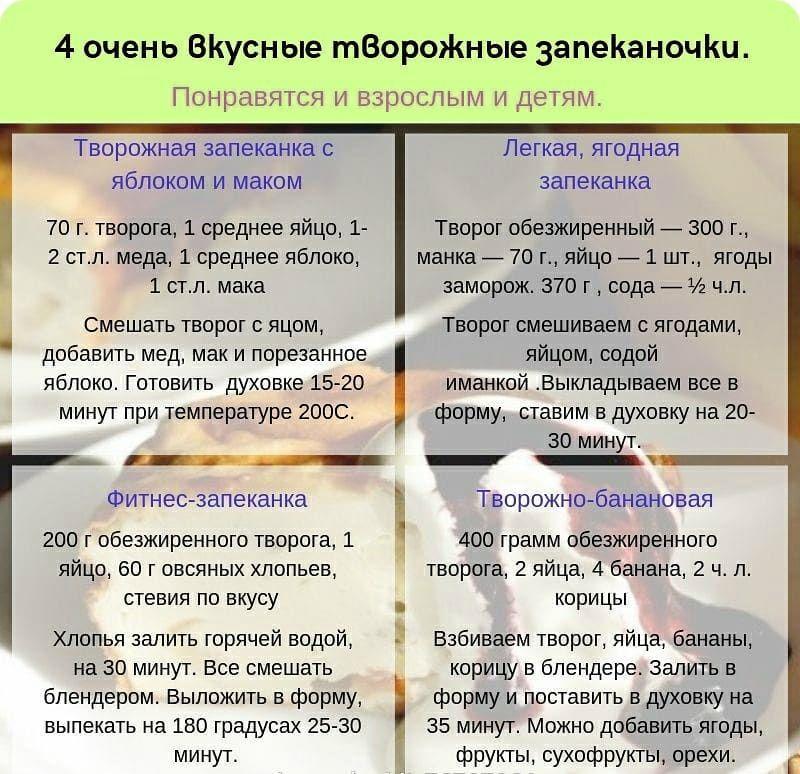 Несколько рецептов вкусной запеканки
