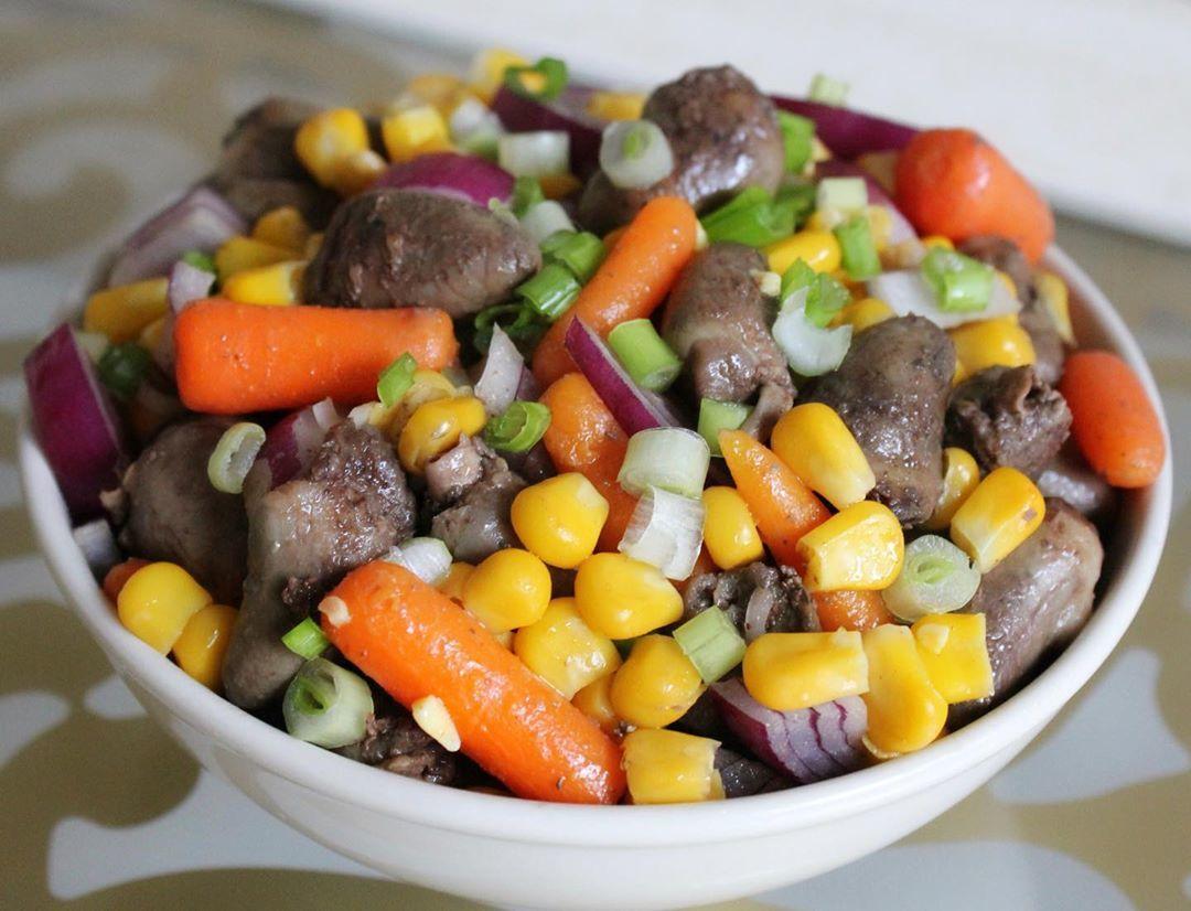 Тёплый салат с сердечками Тёплый салат с сердечками
