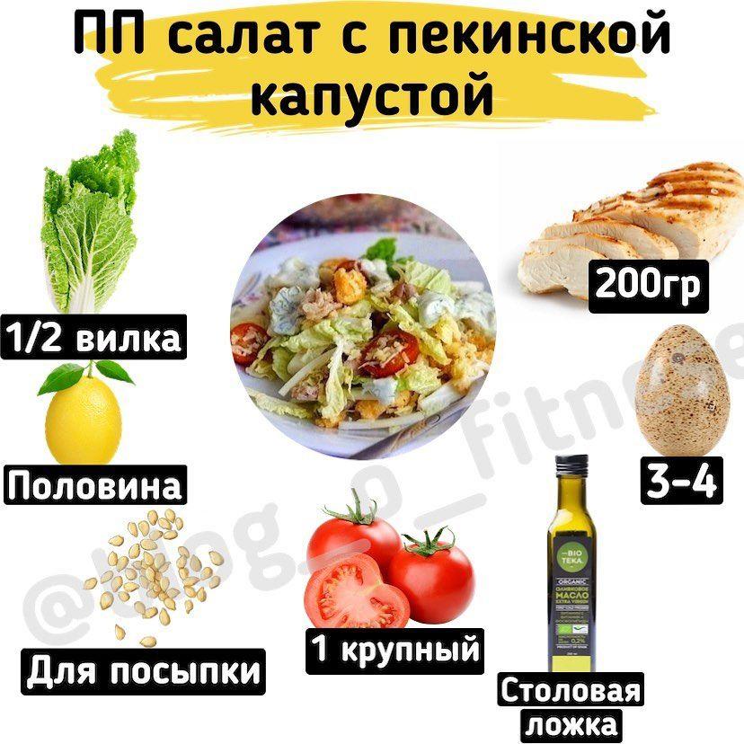 Вкусный пп салат с пекинской капустой 🤤