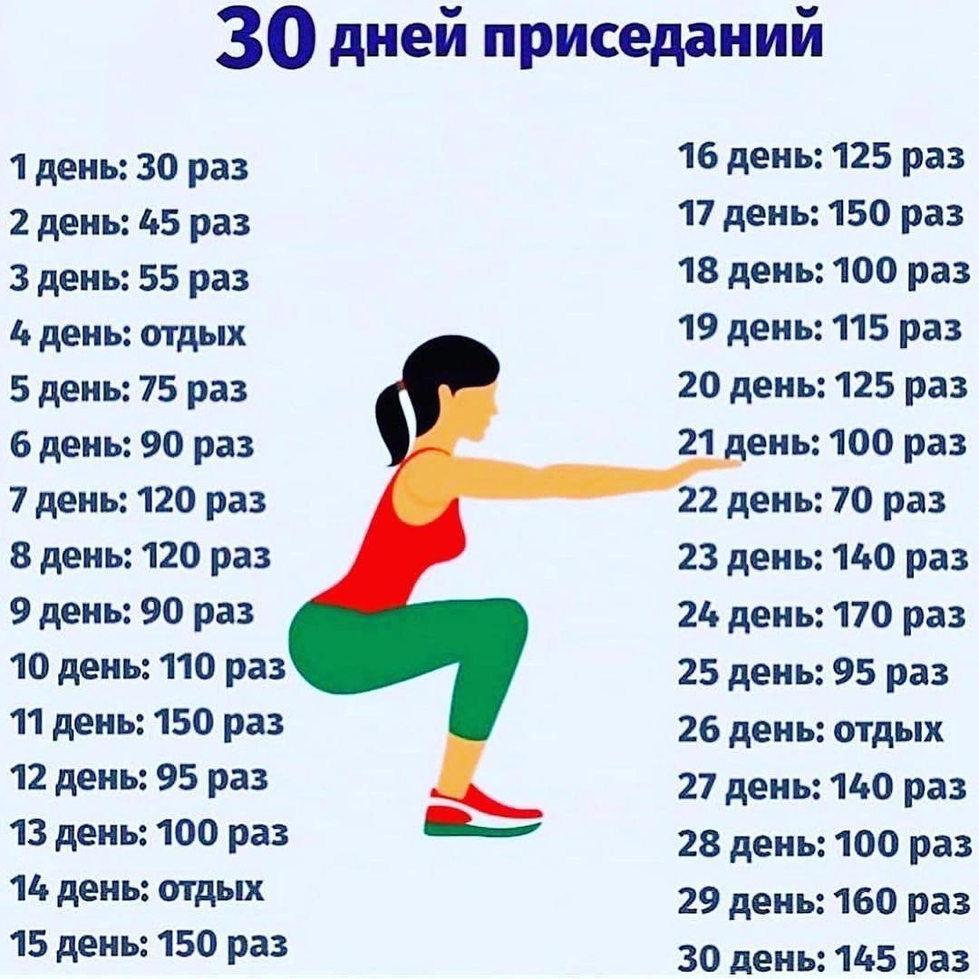 jqxZXCd9 5Q - Программа приседаний на 30 дней