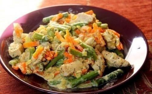 sqYJisKQuts - Куриное филе со стручковой фасолью и овощами