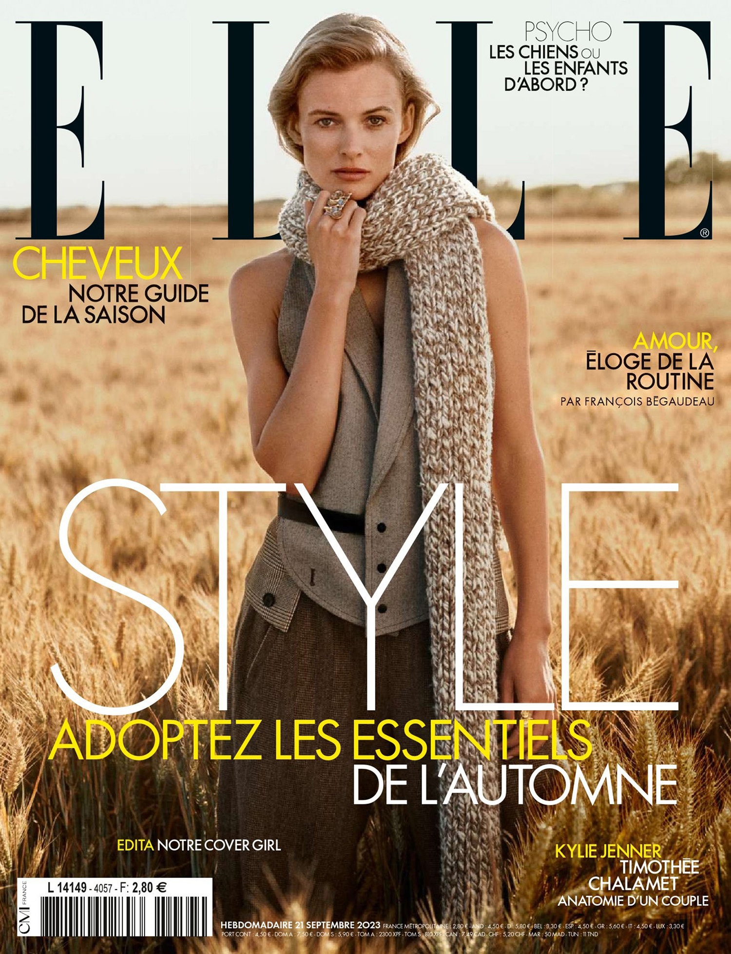 2qSdeMnqI8U - Эдита Вилкевичуте (Edita Vilkeviciute) в фотосессии для журнала Elle France (2023)