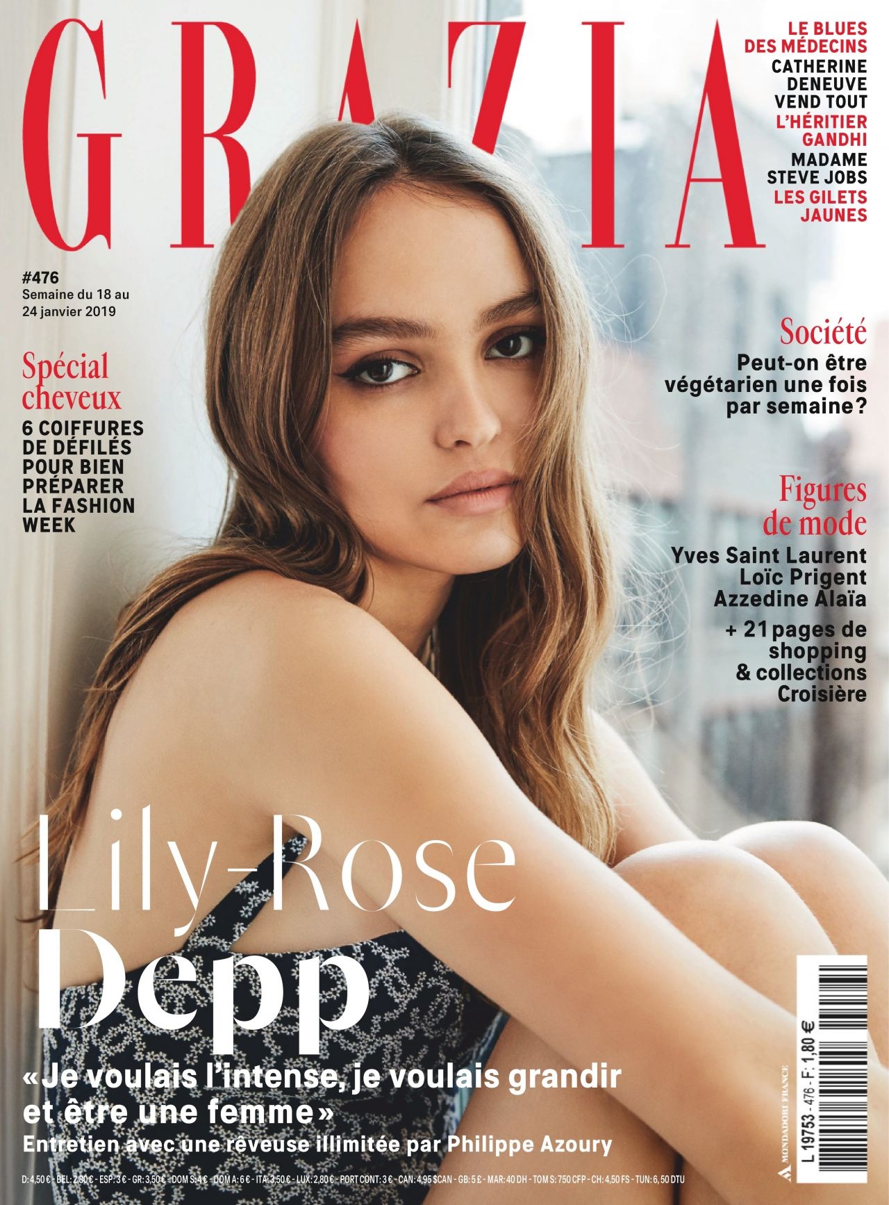 HEgo6WuSWwY - Лили-Роуз Депп (Lily-Rose Depp) в фотосессии для журнала Grazia France (2019)